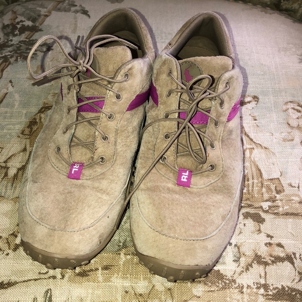 Ralph Lauren polo suede sneakers. New.